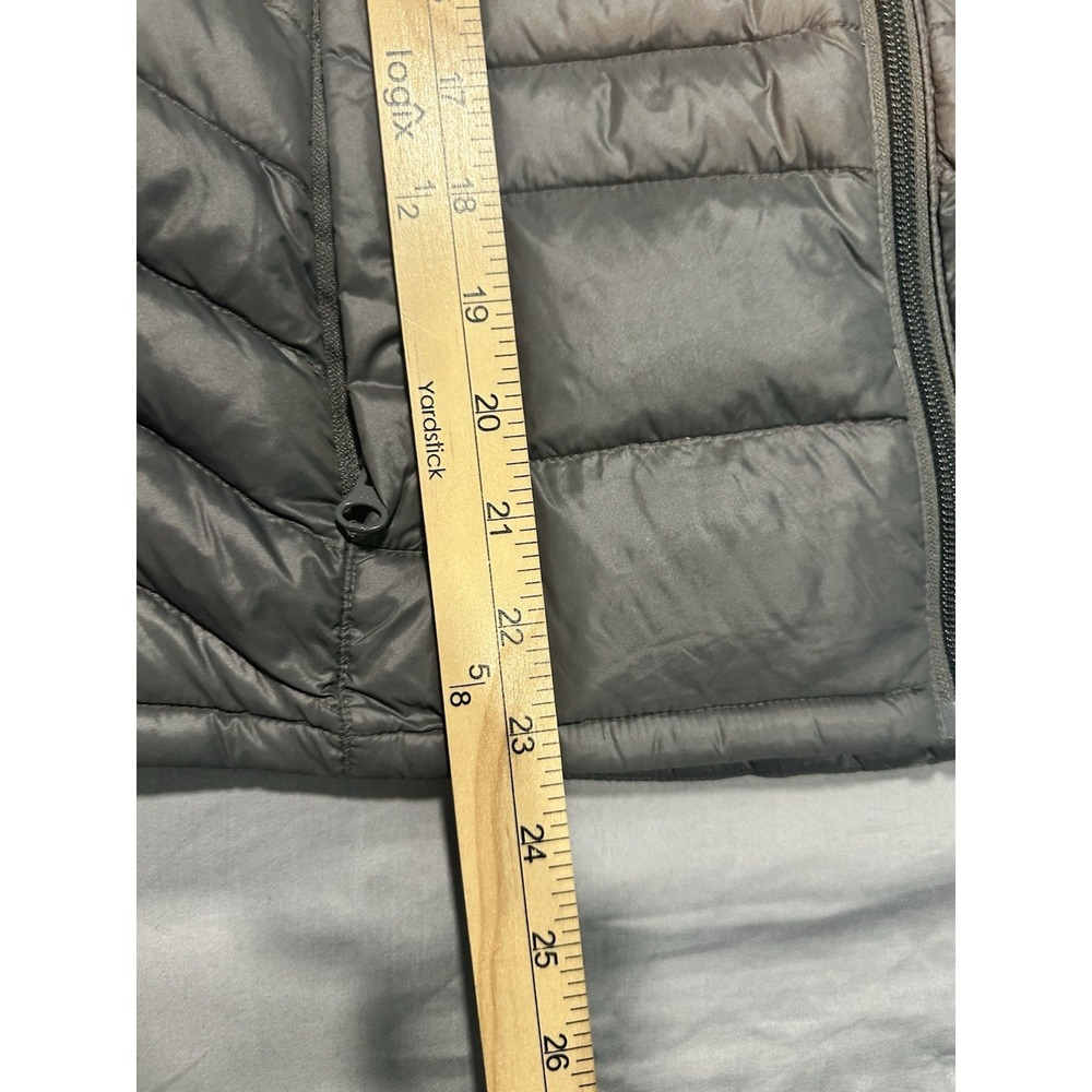 Bernardo Vest Grey Black/Orange Goose Down Puffer Zip Pockets , Size M - Picture 3 of 7